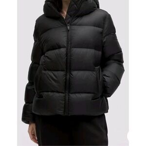 448$ Lululemon Featherweight 900Down-Fill Puffer Jacket Size L-Color Black-BNWT.